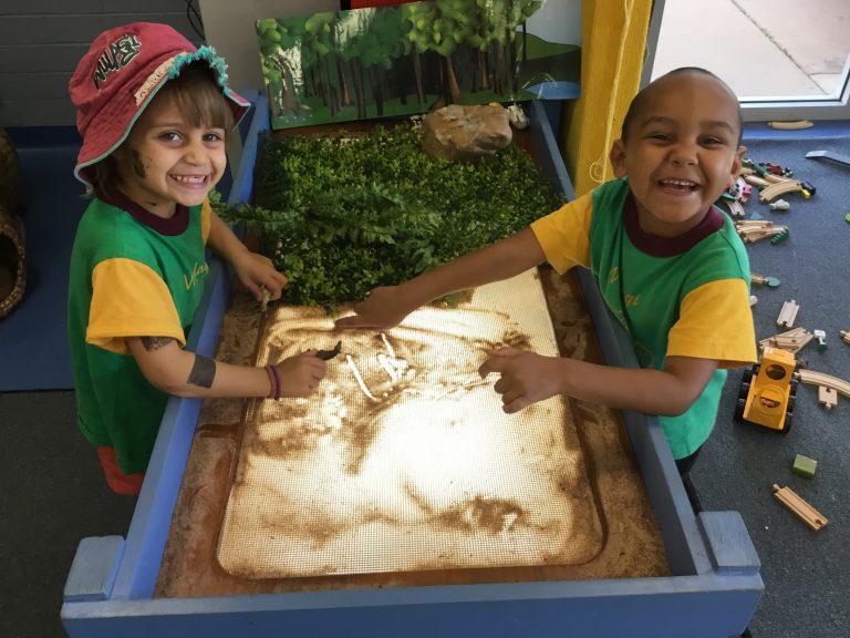 Preschool children happy